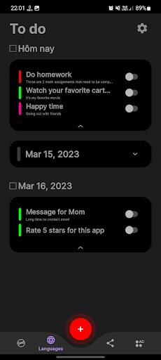 To do task Screen 2