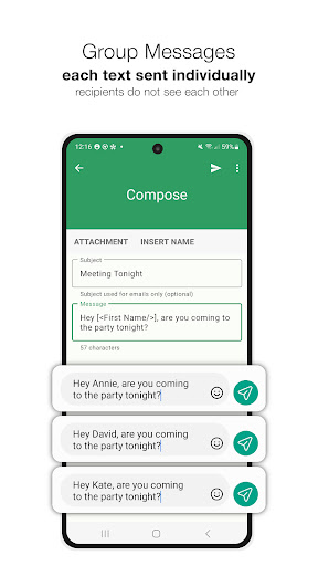 Android application Reach: Mass Text for Business screenshort