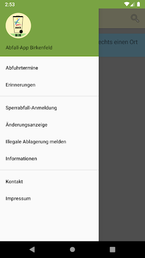Android application Abfallapp Landkreis Birkenfeld screenshort