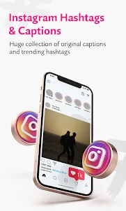 Instagram hashtag and captions