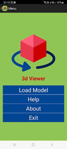 Android application 3D modeller screenshort
