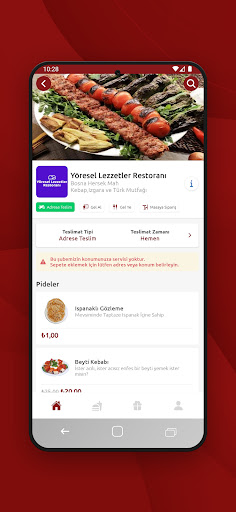 Myrezzta Yemek Sipariş Screen 2