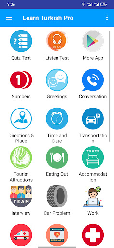 Android application Learn Turkish Offline Pro screenshort