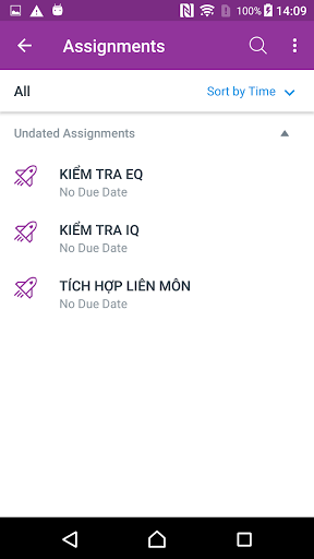 Ban Mai School LMS Student Screen 3