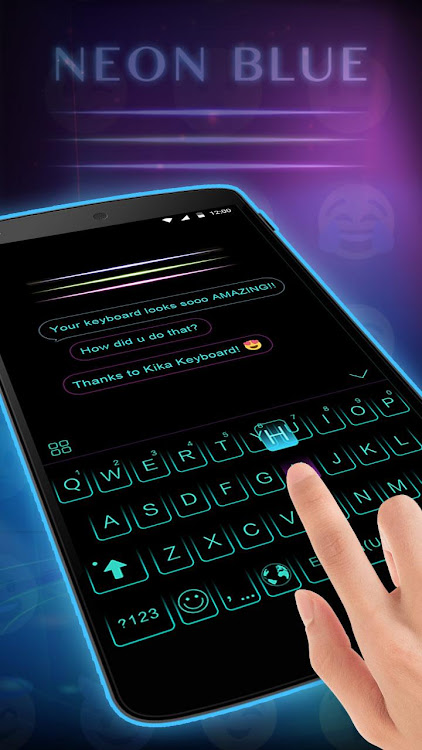 Neon Blue Keyboard Theme - 8.7.1_0612 - (Android)