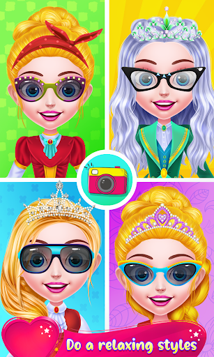 Princess Girl At Hair Beauty Salon