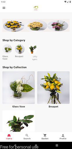 Android application Naqi Flowers screenshort