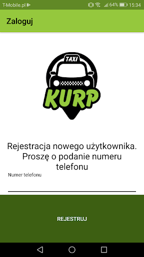 Android application Kurp Taxi screenshort