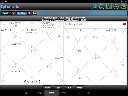 Ephemeris, Astrology Software Ekran görüntüsü