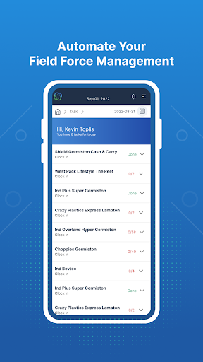 Android application Engaged - Manage Field Force screenshort