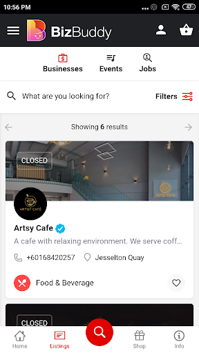 BizBuddy Screen 2