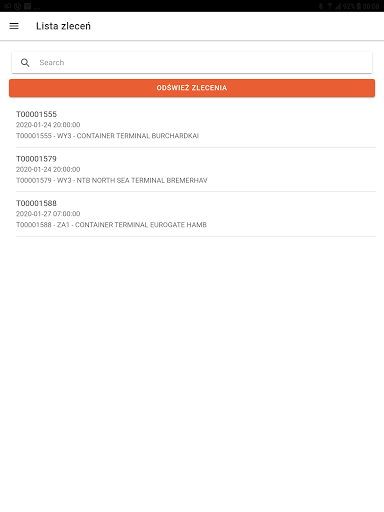 Android application Track my truck screenshort