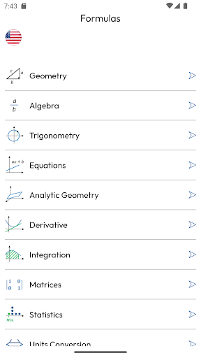 Android application Math Formulas screenshort