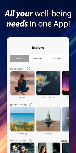 Screenshot of Vital Life: mindbody routines