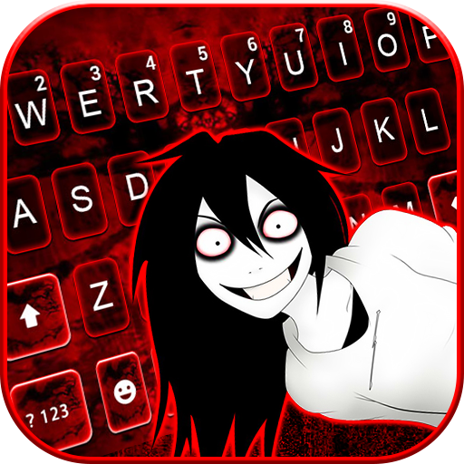 Creepy Smiley Girl Keyboard Ba logo