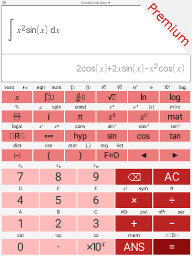Screenshot of Scientific Calculator