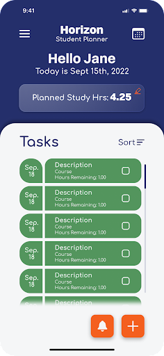 Horizon Student Planner Screen 3