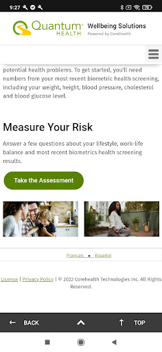 Quantum Health Wellbeing Screen 2