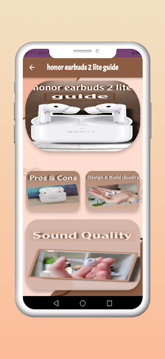 Android application Honor earbuds 2 lite guide screenshort