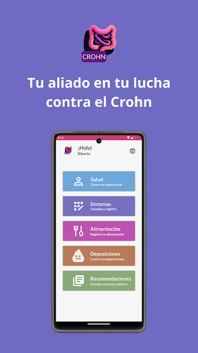 Android application Asistente Crohn screenshort
