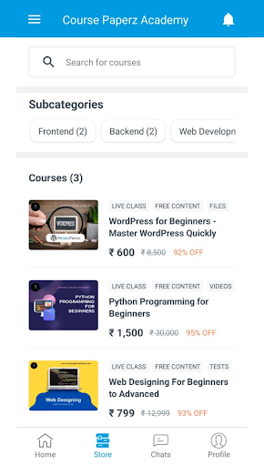 Course Paperz Academy Screen 2