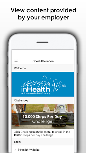 Android application inHealth: Wellbeing screenshort