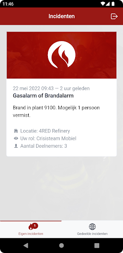 Android application SSIS Incidenten screenshort