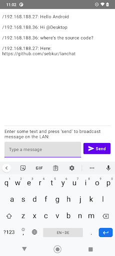 LanChat Screen 2