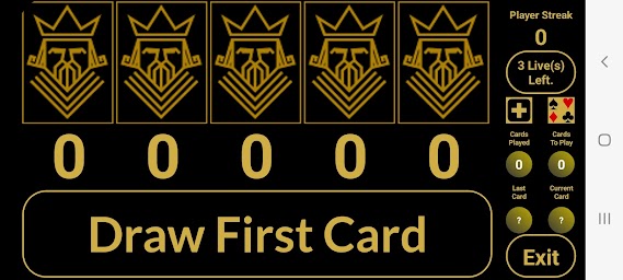 Winning Streak: High Low Cards