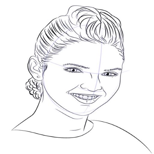 Face draw step by step view logo