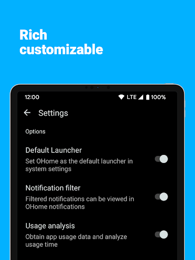 Screenshot of OHome - Minimalist Launcher