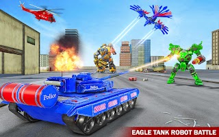 Police Tank Robot Game Car War