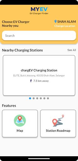 Android application MyEV screenshort