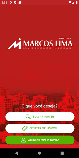 Android application Marcos Lima Imóveis screenshort