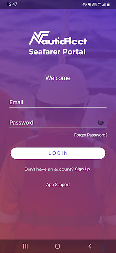 Android application Seafarer Portal NauticFleet screenshort
