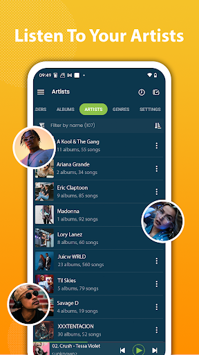 Screenshot of Music Player