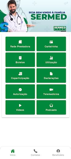 Android application Sermed Saúde screenshort