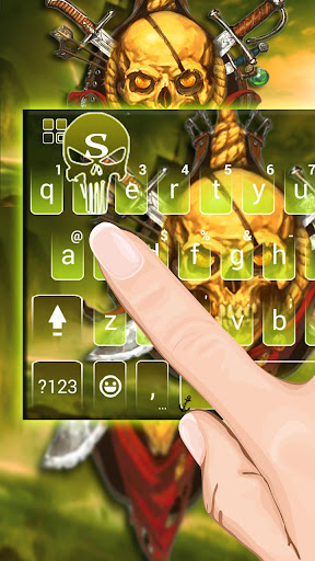 Green Skull Pirate Keyboard Th Screen 3
