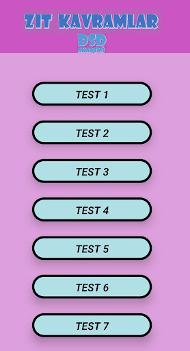 Android application Zıt Kavramlar screenshort