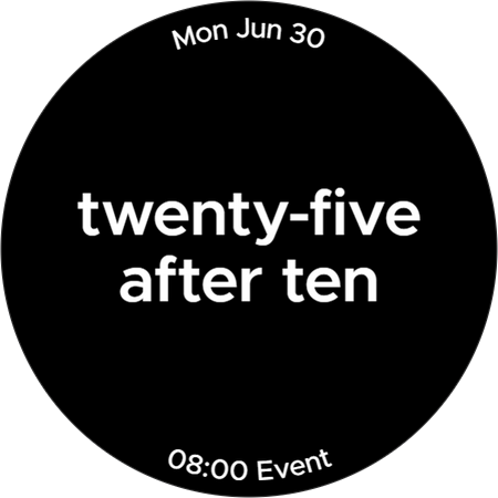 Obscurity - Text Watchface Screen 3