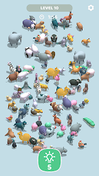 Animal Match 3D: Rolling Animals Solitaire Match
