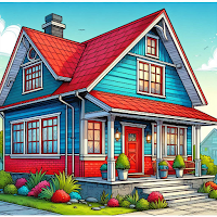 House Paint by Number: Crayon, Color, Glitter Book