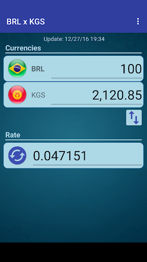 Android application Brazil Real x Kyrgystani Som screenshort