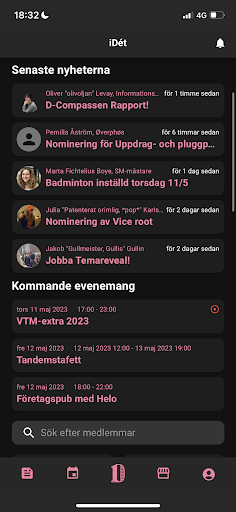 Android application D-sektionen screenshort