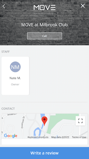 Android application MOVE Performance & Wellness screenshort