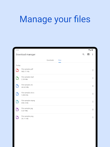 Screenshot of Download manager