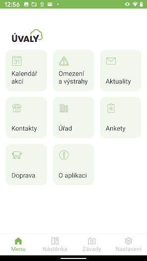Úvaly v mobilu Screen 2