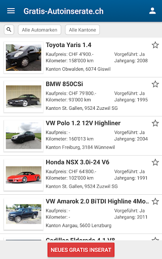 Android application Gratis-Autoinserate.ch - Auto screenshort