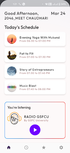 Android application Radio GSFCU screenshort