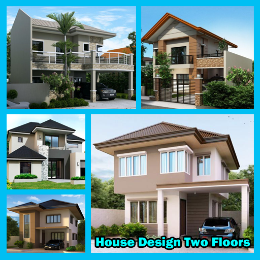 Minimalist Two-Story House logo